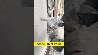 stone effect paint construction villahome architecturestyle interiordesign stone pain [upl. by Yrrad]