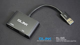 Review GLINK  USB 30 TO VGAHDMI ADAPTER รุ่น GL065 [upl. by Eleaffar]