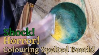 73 Colouring a Spalted Beech Wood turning Project [upl. by Anitnatsnoc]