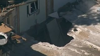 Close Look at Sinkhole that Swallowed Florida Man [upl. by Nyer42]