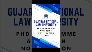 ⚖️National Law University PhD Admission Update shorts phdadmissions gnlu phdadmission2024 law [upl. by Folsom788]