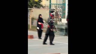 Salute to his senior at Attari Wagah Border [upl. by Laekcim]