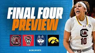 Womens Final Four FULL PREVIEW NC State vs South Carolina UConn vs Iowa  CBS Sports [upl. by Annalla729]