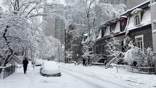 Heavy SNOW in Montreal Canada 🇨🇦 4K Snow falling video [upl. by Fergus]