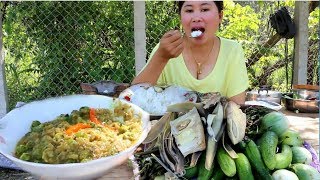 Awesome Cooking fish paste coconut cream Delicious  Cook fish paste Recipe  Village Food Factory [upl. by Ahseken]