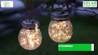 LINK IN DESCRIPTIONEpyz Solar Light Outdoor Lantern Hanging 20 led Jar Light Waterproof Crackle [upl. by Ajiat]