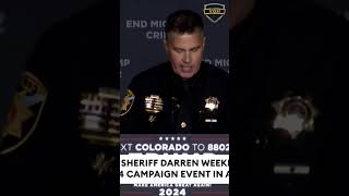 COLORADO SHERIFF SPEAKS OUT trump truth 2024elections bible america justice aurora [upl. by Nylcsoj]