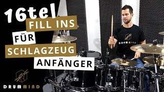 16tel Fill Ins für Schlagzeug Anfänger [upl. by Herzberg]