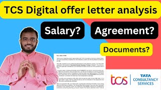 TCS Digital Offer Letter analysis  TCS digital inhand salary  System EngineerC1 OL Analysis [upl. by Charles]