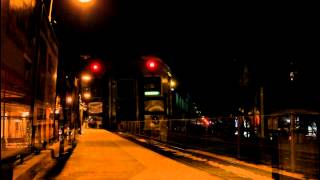 NJT Bergen County Line Trains at Rutherford RR  Night [upl. by Shifrah827]