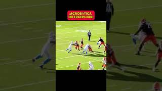 ACROBÁTICA INTERCEPCION DE LOS CHARGERS 🏈😱 nfl nflmx football nflmexico futbolamericano [upl. by Kaile]