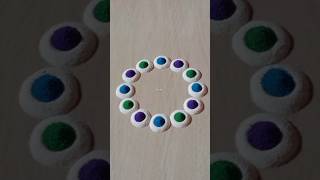 Simple Rangoli  Satisfying Rangoli  Easy Rangoli tips and tricks  ASMR rangoli satisfying asmr [upl. by Anerys]