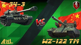 T343 vs WZ122 TM  WoT Blitz  quick comparison and gameplay [upl. by Louella]