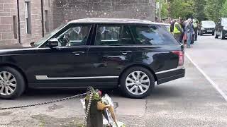 Queens Coffin amp Cortege arriving at Brechin Scotland 🏴󠁧󠁢󠁳󠁣󠁴󠁿 [upl. by Nelg]