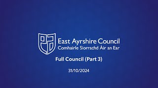 Full Council 31 October 2024 Part 3 [upl. by Buchalter]