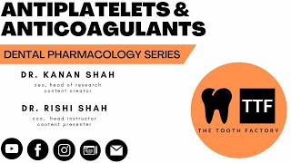 Antiplatelets and Anticoagulants  Dental Pharmacology  Full Lecure 2024 [upl. by Netsrik]