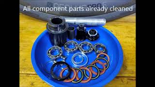 EP81 Bontrager Aeolus Pro5 rear hub service 12 Disassembly [upl. by Glennie]