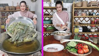 Yummy mantis shrimp cooking  Mantis shrimp cook with country style  Cooking with Sreypov [upl. by Edroi510]