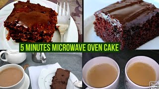 Microwave oven cake5 minutes  5 minutes microwave oven cake  instant cake for tea time [upl. by Wershba]