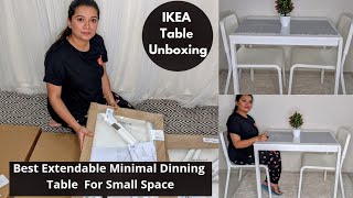 Best Dinning Table For Small SpacesUnboxing IKEA INDIA Online ShoppingMinimalist Furniture India [upl. by Natrav]