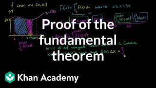 Proof of fundamental theorem of calculus  AP Calculus AB  Khan Academy [upl. by Cohdwell]