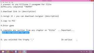 Killzone 3 Savegame for Elite TROPHY Download [upl. by Bosch275]
