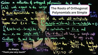 Orthogonal Polynomials have Simple Roots [upl. by Lubbi]