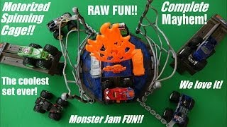 Hot Wheels Monster Jam Crash Cage Action Set Unboxing amp Playtime 2 of 2 [upl. by Kred]