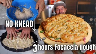 HOW TO MAKE FOCACCIA DOUGH⎮EASY amp NO KNEAD [upl. by Schertz419]