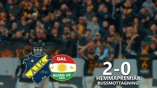 AIK  Dalkurd FF 20 20180402 Bussmottagning Hemmapremiär Nisses avtackning [upl. by Henrion]