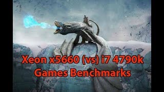 Xeon x5660 44Ghz vs i7 4790k 45Ghz Games Benchmarks Vol1 [upl. by Lissak818]