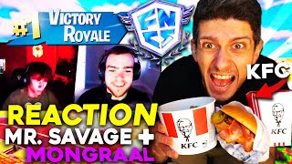 REACTION a MR SAVAGE e MONGRAAL alle QUALIFICAZIONI per le GRAND FINALS FNCS MANGIANDO KFC [upl. by Nirel721]