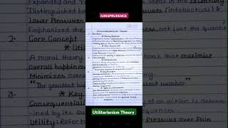 Utilitarianism Theory Jurisprudence LLB BALLB JUDICIARY [upl. by Hailat]