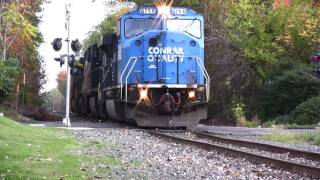 HD Conrail Quality SD60I 6758 Light Engine Move [upl. by Elleinnod]