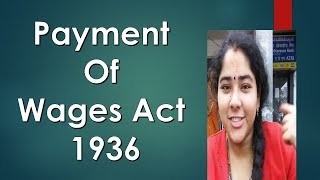 Payment Of Wages Act 1936TSSPDCL JPO SYLLABUSTeluguJPO CLASS 21 [upl. by Yssirk550]