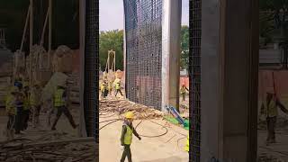 Installation process of underground reinforced concrete continuous wall [upl. by Usanis500]