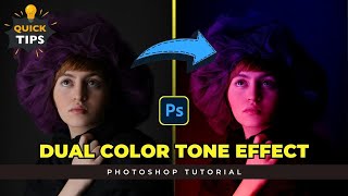 🤯😲Amazing and Easy Dual Color Tone Effect in Photoshop 2024 for Beginners photoshop [upl. by Wescott]