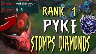 RANK 1 PYKE MID STOMPS ON DIAMONDS FORCES 15 MINUTE SURRENDER  Davemon [upl. by Brady]