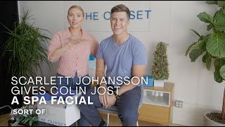 Scarlett Johansson Gives Colin Jost a Spa Facial Sort Of  The Outset [upl. by Schumer]