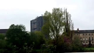 Demolition of Norfolk Court in the Gorbals Glasgow 8th May 2016 [upl. by Artema]