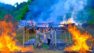 BIG FIRE DESTROYS CHICKEN FARM Sang Vy REBUILD AND RAISED 2000 CHICKENS  Aquaculture [upl. by Wedurn]