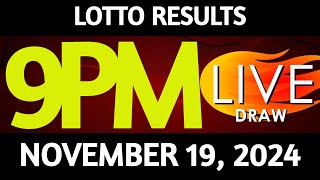 Lotto Result Today 900 pm draw November 19 2024 Tuesday PCSO LIVE [upl. by Llet]