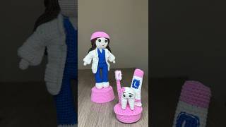 Crochet Doll  Dentist 🦷 crochet shortsyoutube crochetdoll custom dentist doll [upl. by Pedersen]