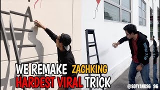 We try to remake Zachking Hardest Trick Ever [upl. by Lempres]