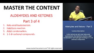 MCAT® Aldehydes and Ketones Part 3A  KetoEnol Tautomerism Duration  2534 [upl. by Eamaj]