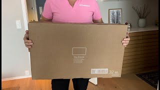 2023 32quot Samsung the frame unboxing and wall mounting [upl. by Tama178]