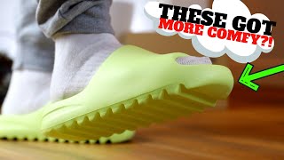 These Got MORE COMFORTABLE Yeezy Slide Review 2022 [upl. by Auqinal]