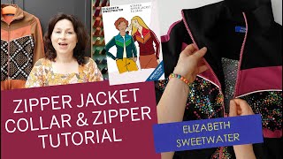 Zipper jacket collar and zipper tutorial [upl. by Merp]