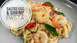 Salted Egg and Shrimp Pasta [upl. by Dougal]