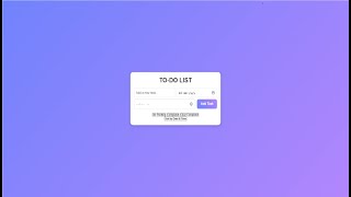 To do list Page  Complete Tutorial for Practical  Project for Learners [upl. by Esille]